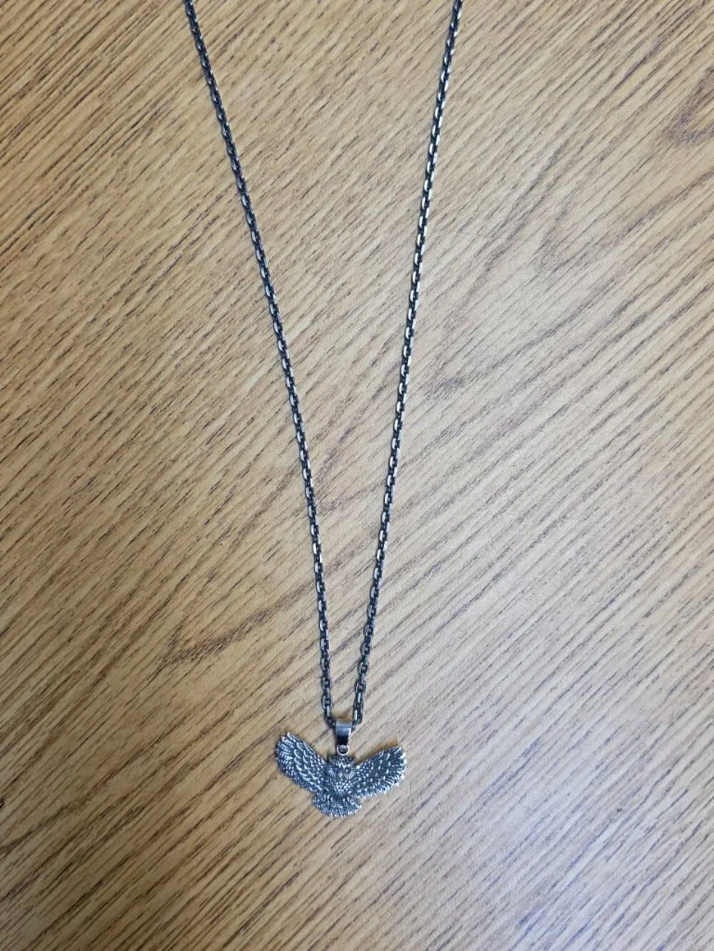 925 Sterling Silver Flying Owl Pendant 3mm 21” Chain Necklace